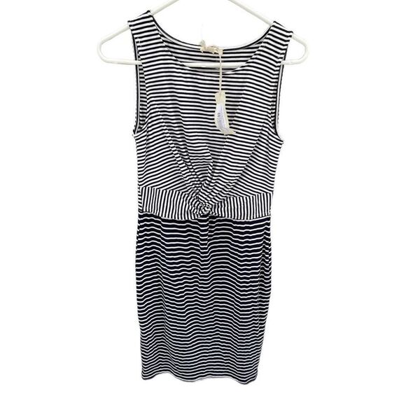 NWT Mystree size S twisted front striped ribbed dress - Picture 2 of 6